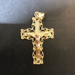 10k cross pendant real gold